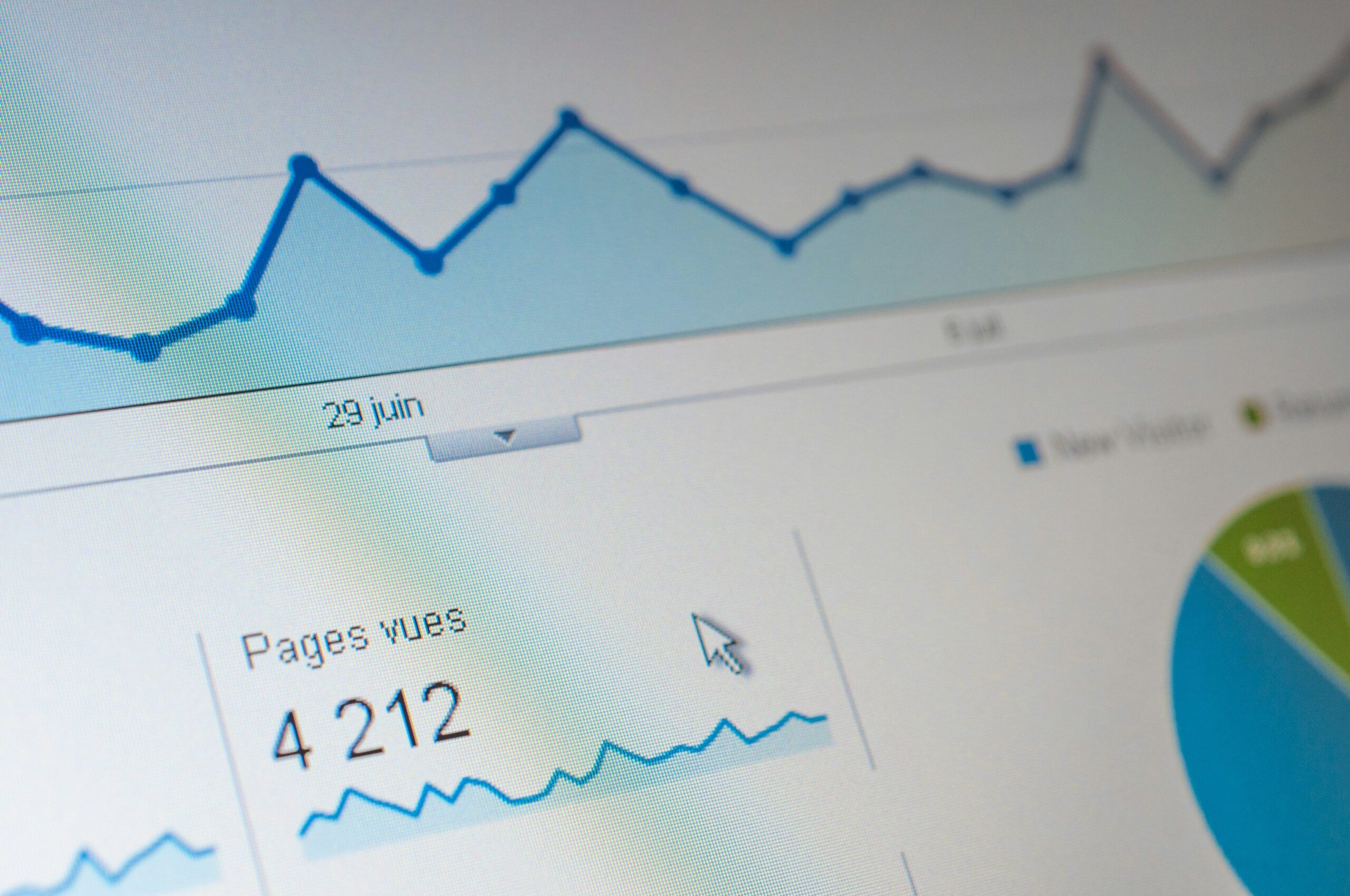 Screenshot of Google Analytics dashboard highlighting user behavior reports.