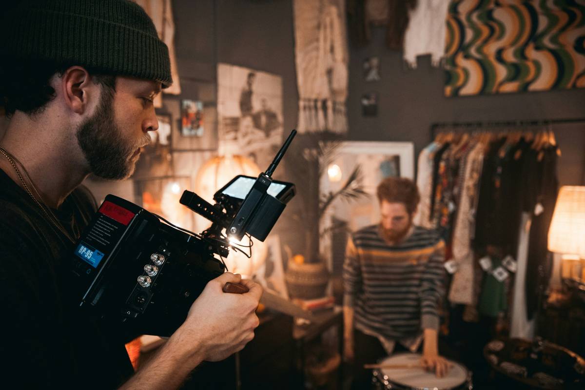 Flooding causing damage inside a photo studio
